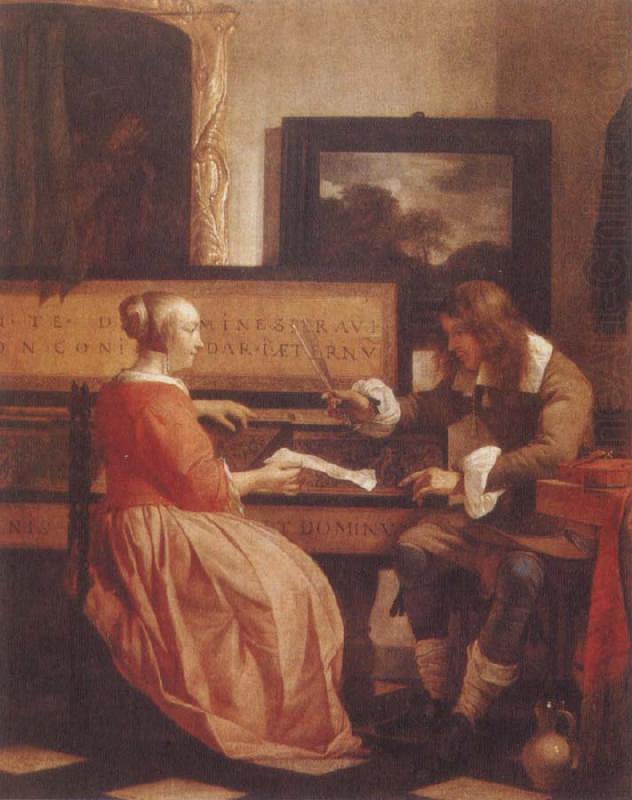 Gabriel Metsu A Man and a Woman Seated by a Virginal china oil painting image
